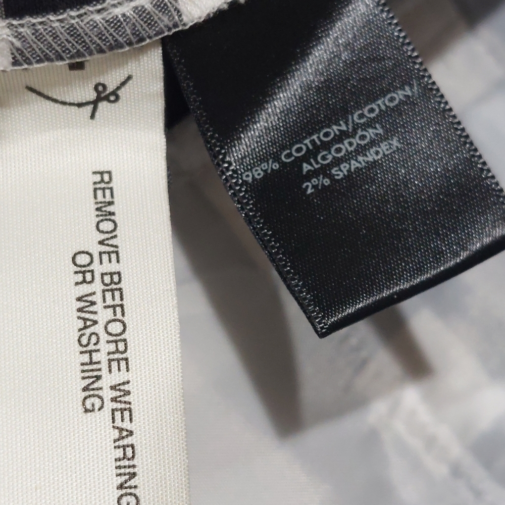 Ann Taylor Devin Fit Cropped Pants Black White Plaid Gingham Womens Sz 8 Classic - Picture 9 of 9